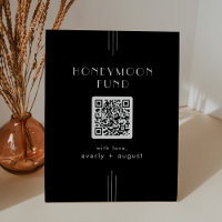 EVERLY Art Deco Black Wedding Honeymoon Fund