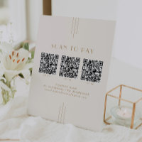 EVERLY Cream and Gold Business QR Code Scan To Pay