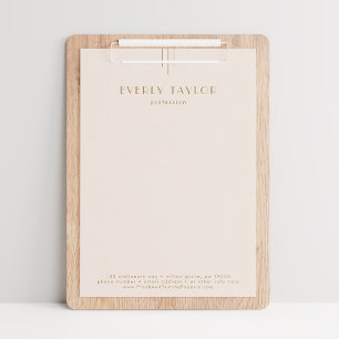EVERLY Cream Gold Business Professional Company Custom Letterhead