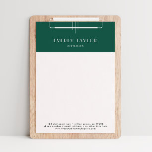 EVERLY Emerald Green Business Professional Company Custom Letterhead