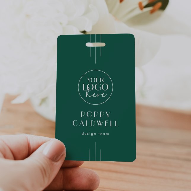 EVERLY Emerald Green Logo QR Code Employee ID Card Badge (EVERLY Emerald Green Logo QR Code Employee ID Card Badge)