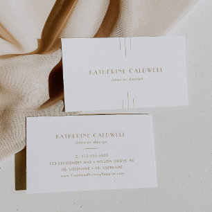 EVERLY Gold Art Deco Simple Geometric Business Card