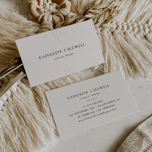 EVERLY Retro Art Deco Ivory Gold Black Business Card