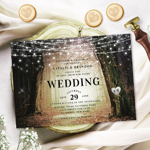Evermore Enchanted Fairy Forest Amber Wedding Invitation