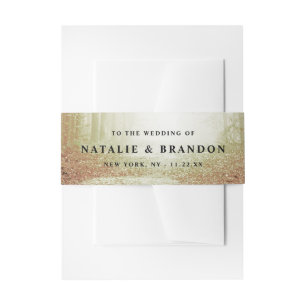 Evermore Enchanted Fairy Forest Amber Wedding Invitation Belly Band