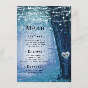 Evermore Enchanted Fairy Forest Blue Dinner Menu