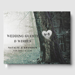 Evermore Enchanted Fairy Forest Moss Wedding Guest Book