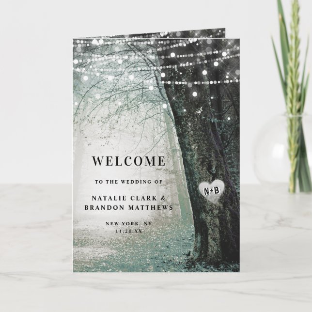Evermore | Enchanted Fairy Forest Wedding Ceremony Programme (Front)