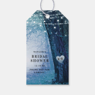 Evermore Enchanted Forest Blue Bridal Shower Gift Tags
