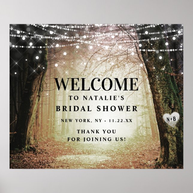 Evermore | Enchanted Forest Bridal Shower Welcome Poster (Front)