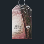Evermore | Enchanted Forest | Pink Bridal Shower Gift Tags<br><div class="desc">Evermore | Enchanted Fairy Forest | Dusty Pink Wedding Invitation Suite. Dreamy magical fantasy woodland, with ethereal string lights and faerie orbs glowing and sparkling all around. The image has a moonlit glow, for a romantic night wedding venue lit up. This bewitching design is sure to mesmerise your guests! The...</div>