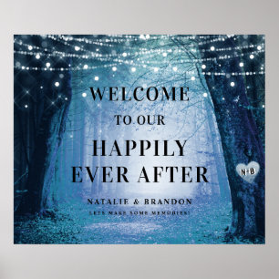 Evermore Enchanted Forest Reception Welcome Poster