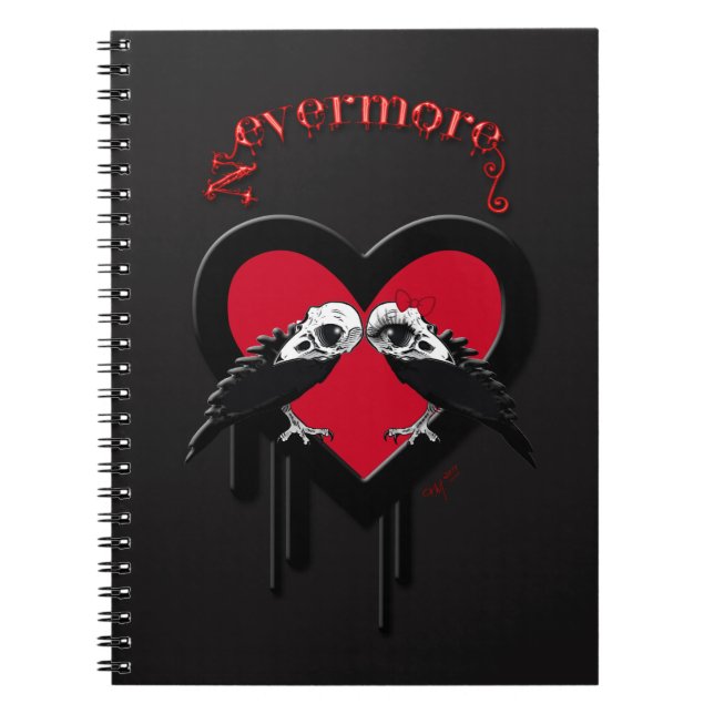 Evermore (Red) Spiral Notebook (Front)