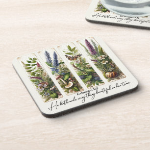 Everthing beautiful in His time botanical Coaster