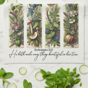 Everthing beautiful in His time botanical Tea Towel