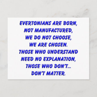 evertonians are born postcard
