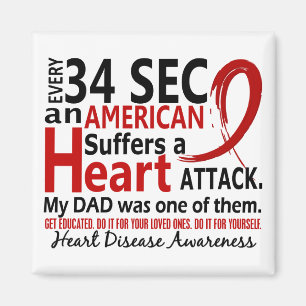 Every 34 Seconds Dad Heart Disease / Attack Magnet