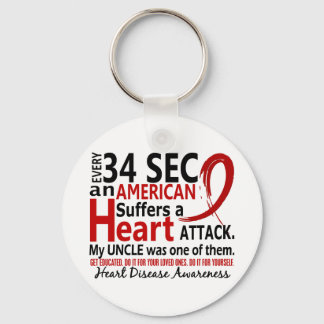 Every 34 Seconds Uncle Heart Disease / Attack Key Ring