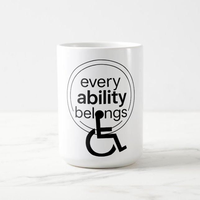 Every Ability Belongs | Inclusive Minimalist  Coffee Mug (Center)