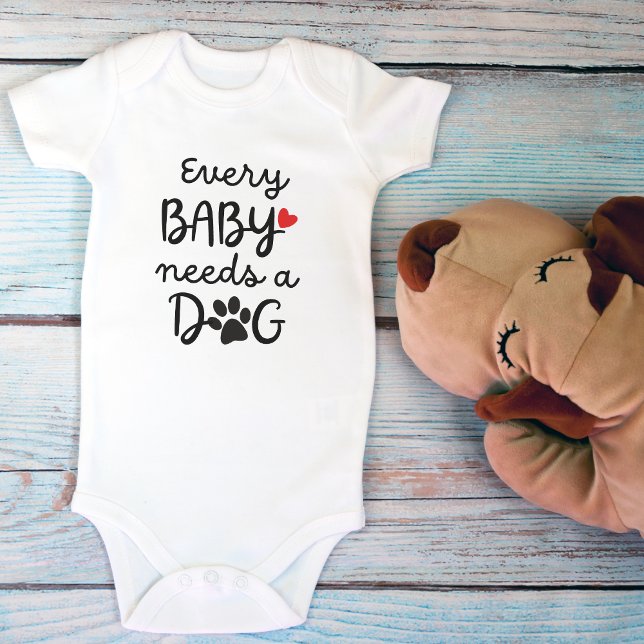 Every Baby Needs a Dog Cute Pet Lovers Bodysuit (Every Baby Needs a Dog Cute Pet Lovers Baby Bodysuit)