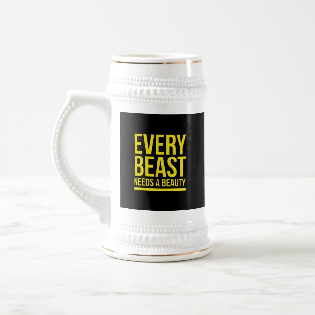 Every beast needs a beauty yellow beer stein (Left)