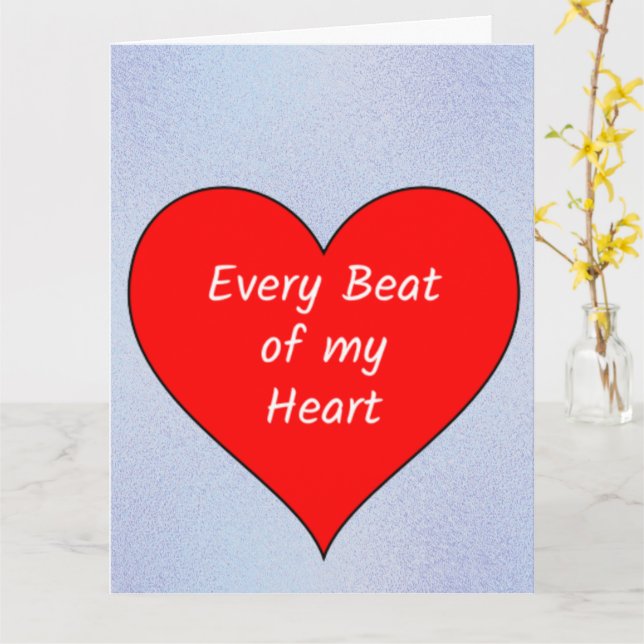 Every Beat of My Heart  Card (Yellow Flower)