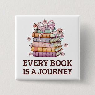 Every Book Is A Journey   English Teacher Gift 15 Cm Square Badge