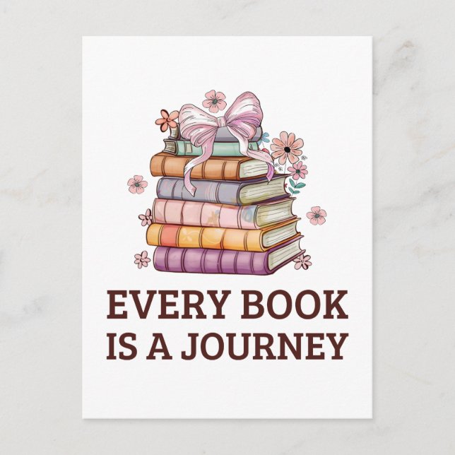 Every Book Is A Journey | English Teacher Gift Postcard (Front)