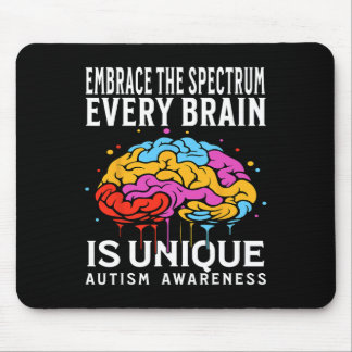 Every Brain Is Unique Autism Awareness Kids Suppor Mouse Pad