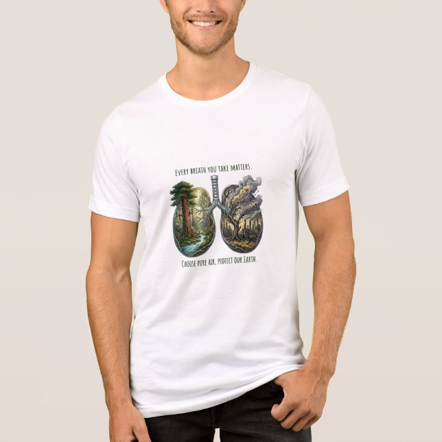 Every Breath Matters Eco Awareness Design Tri-Blend Shirt (Front)