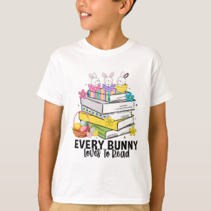 Every Bunny Loves To Read Easter Cute Reading Book T-Shirt