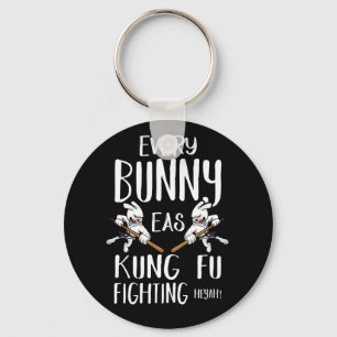 Every Bunny Was Kung Fu Fighting Bunny Rabbit Key Ring