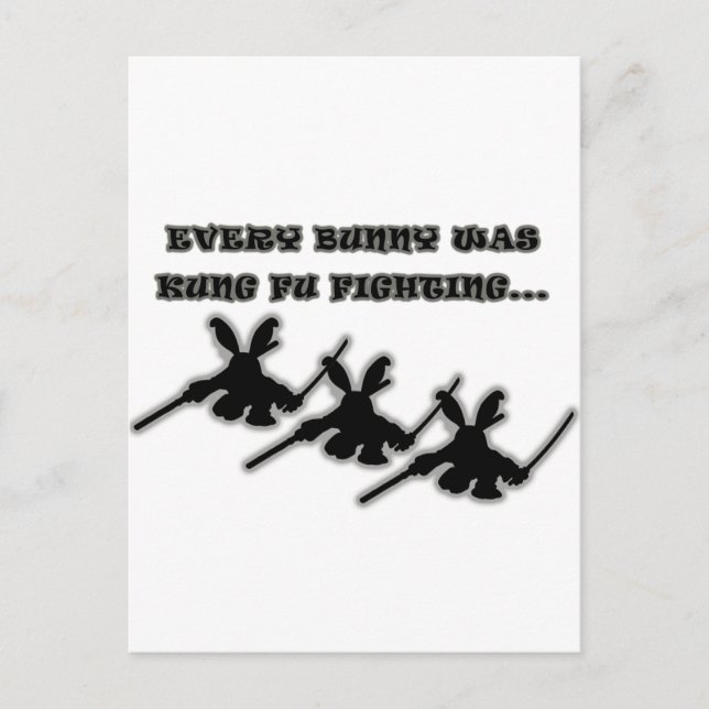Every bunny was kung fu fighting... postcard (Front)