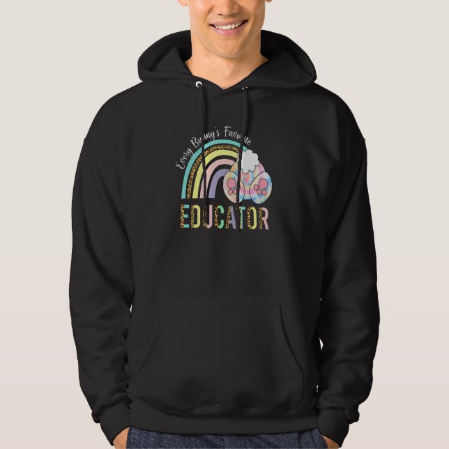 Every Bunny's Favourite Educator Bunny Easter Day  Hoodie (Front)