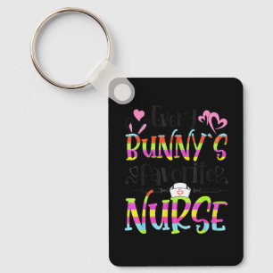 Every Bunny's Favourite Nurse Happy Easter Day Men Key Ring