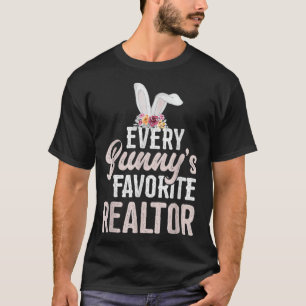 Every Bunny's Favourite Rabbit Real Estate Easter  T-Shirt