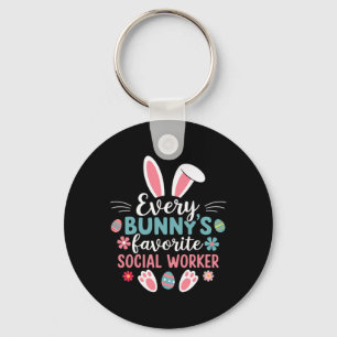 Every Bunny's Favourite Social Worker Tees Funny E Key Ring