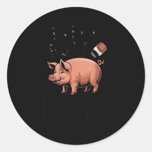 Every butt deserves a good rub - pig bbq pork classic round sticker