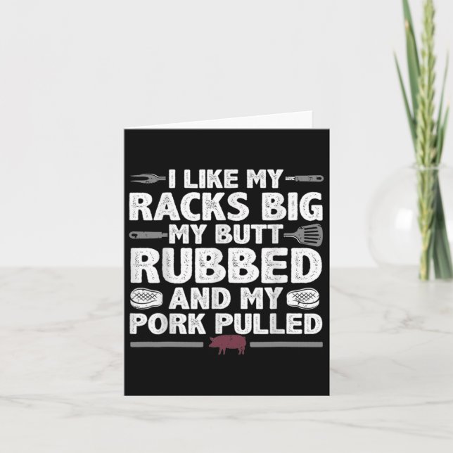 Every Butt Loves Deserves A Good Rub Meat Bbq Pork Card (Front)