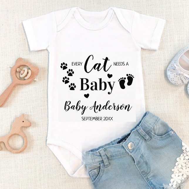 Every Cat Needs A Baby Pregnancy Announcement Baby Bodysuit (Creator Uploaded)