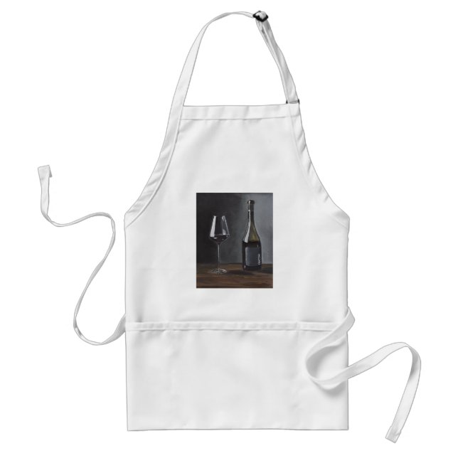 Every chef deserves a glass of wine! standard apron (Front)