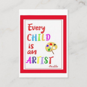 Every Child is an Artist, ATC,  Business Card