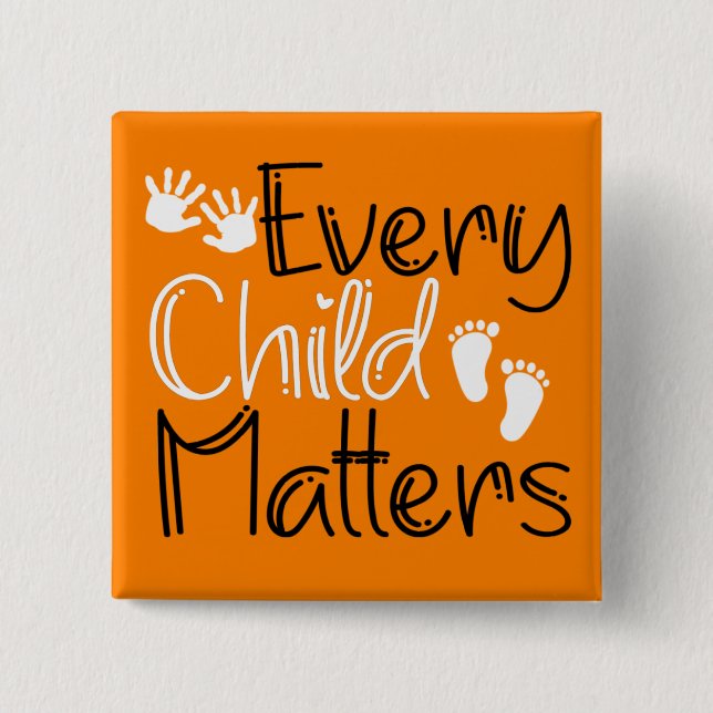  Every Child Matters, Orange Orange Day 15 Cm Square Badge (Front)