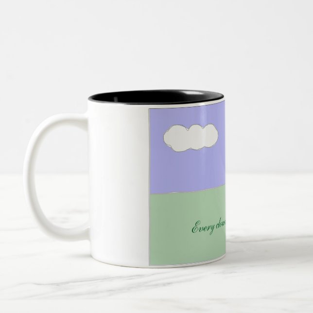 Every cloud has a silver lining Two-Tone coffee mug (Left)