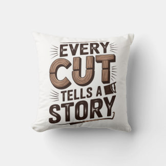 Every Cut Tells a Story – Rustic Woodworking Cushion