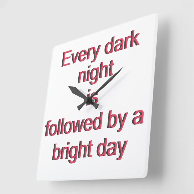  Every Dark Night Square Wall Clock (Angle)