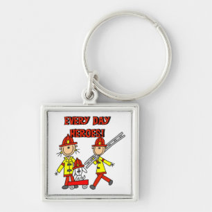 Every Day Heroes Firefighters T-shirts and Gifts Key Ring