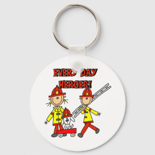 Every Day Heroes Firefighters T-shirts and Gifts Key Ring