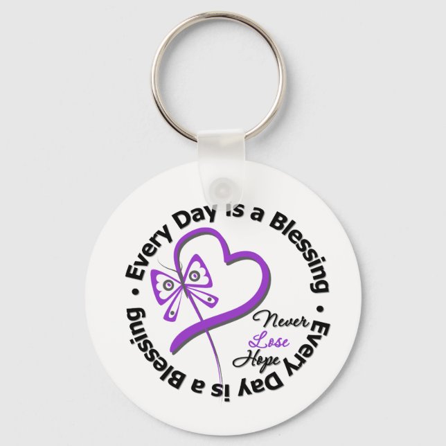 Every Day is a Blessing - Hope Leiomyosarcoma Key Ring (Front)
