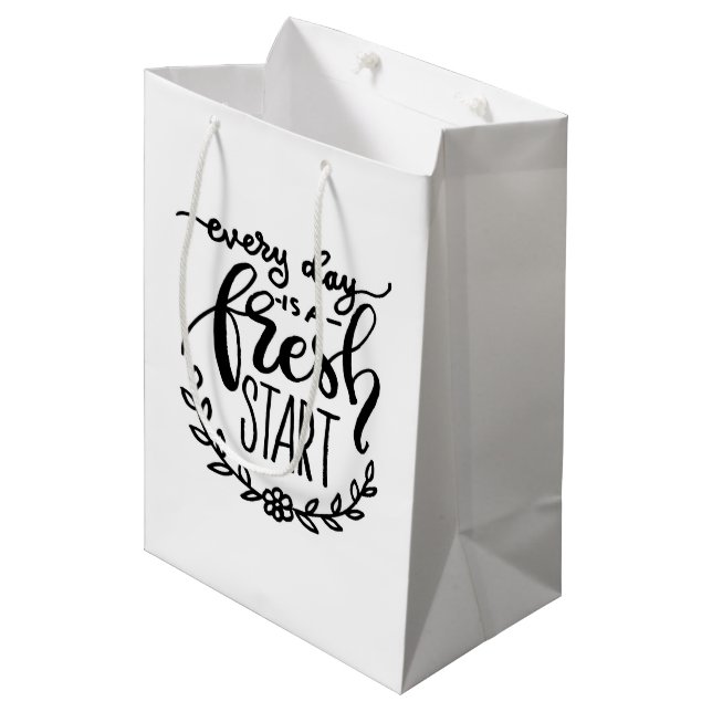 Every Day Is A Fresh Start Medium Gift Bag (Front Angled)
